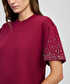 Trok ve hotfix baskılı sweatshirt - IW6250091055175 - Açık Mürdüm Sweatshirt