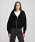 Kumaş mix ayarlanabilir bel sweatshirt - IW6250091060001 - Siyah Sweatshirt