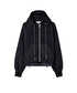 Kumaş mix ayarlanabilir bel sweatshirt - IW6250091060001 - Siyah Sweatshirt