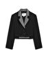 Kumaş mix crop blazer  - IW6250106014001 - Siyah Blazer