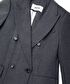 Triko şeritli raw edge blazer - IW6250106025088 - Antrasit Blazer