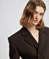 Vatkalı kruvaze blazer - IW6250106056074 - Kahverengi Blazer