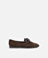 %100 süet deri loafer - IW6250030003074 - Kahverengi Düz Ayakkabı