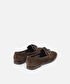 %100 süet deri loafer - IW6250030003074 - Kahverengi Düz Ayakkabı
