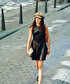 Deri görünümlü mini elbise - IW6260002154074 - Kahverengi Elbise