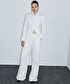 Pileli wide leg pantolon - IW6260003137018 - Ekru Pantolon