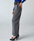 Kemerli barrel fit pantolon - IW6260003192081 - Koyu Gri Pantolon
