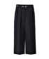 Kemerli çizgi desen pantolon - IW6260003194001 - Siyah Pantolon
