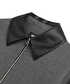 Kontrast yaka ceket - IW6260005108005 - Gri Ceket