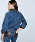 Kumaş mix denim ceket - IW6260005124629 - İndigo Ceket