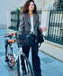 Kontrast dikişli jean pantolon - IW6260018016015 - Lacivert Jean Pantolon