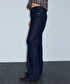 Kontrast dikişli jean pantolon - IW6260018016015 - Lacivert Jean Pantolon