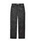 Leopar desen wide leg jean pantolon - IW6260018036001 - Siyah Jean Pantolon
