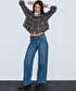 Kemerli barrel fit jean pantolon - IW6260018038629 - İndigo Jean Pantolon