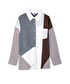 Kumaş mix oversize gömlek - IW6260025140074 - Kahverengi GOMLEK