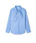 Yakası bağlamalı gömlek - IW6260025142089 - Mavi GOMLEK