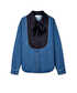 Fularlı kumaş mix gömlek - IW6260025171629 - İndigo GOMLEK