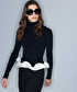 Kumaş mix colorblock triko - IW6260050142001 - Siyah Triko