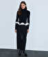 Kumaş mix colorblock triko - IW6260050142001 - Siyah Triko