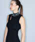 Hotfix baskılı cutout triko - IW6260050181001 - Siyah Triko
