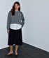 Çift parça görünüm cutout sweatshirt - IW6260091123126 - Gri Sweatshırt