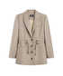 Ekose desen ayarlanabilir bel blazer - IW6260106107023 - Bej Blazer