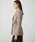 Ekose desen ayarlanabilir bel blazer - IW6260106107023 - Bej Blazer