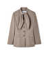 Yakası bağlamalı yün içerikli blazer - IW6260106109014 - Vizon Blazer