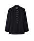 Çizgi desen yüksek yaka blazer - IW6260106122001 - Siyah Blazer