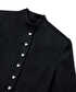 Çizgi desen yüksek yaka blazer - IW6260106122001 - Siyah Blazer