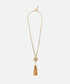 Sallantılı zincirli strass taşlı kolye - IW6260051024265 - Altın Kolye