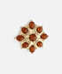 Kontrast reçineli broş - IW6260057001265 - Altın Broş