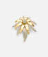 Strass taşlı çiçek broş - IW6260057006265 - Altın Broş