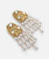 Strass taşlı ve suni incili sallantılı küpe - IW6260068032265 - Altın Küpe