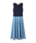 Denim mix elbise - IS1260002224629 - İndigo Elbise