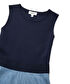 Denim mix elbise - IS1260002224629 - İndigo Elbise