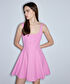 Volanlı mini elbise - IS1260002295033 - Pembe Elbise