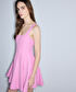 Volanlı mini elbise - IS1260002295033 - Pembe Elbise