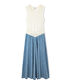Denim ve triko mix elbise - IS1260002366CC2 - Açık İndigo Elbise