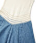 Denim ve triko mix elbise - IS1260002366CC2 - Açık İndigo Elbise