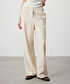 Payetli wide leg fit pantolon - IS1260003084003 - Natürel Pantolon