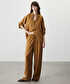 Elastik bel wide leg fit pantolon - IS1260003089053 - Tütün Pantolon