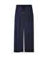 Belden bağlamalı wide leg fit pantolon - IS1260003096015 - Lacivert Pantolon