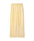 Çizgi jakarlı wide leg pantolon - IS1260003097984 - Pastel Sarı Pantolon
