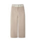 Kontrast bel raw edge pantolon - IS1260003102023 - Bej Pantolon