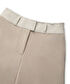Kontrast bel raw edge pantolon - IS1260003102023 - Bej Pantolon
