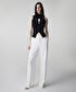 Wide leg fit pantolon - IS1260003112018 - Ekru Pantolon