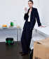 Kemerli wide leg pantolon - IS1260003114015 - Lacivert Pantolon