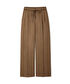 İnce kuşaklı wide leg pantolon - IS1260003138177 - Koyu Haki Pantolon