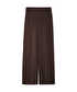 Wide leg triko pantolon - IS1260003159074 - Kahverengi Pantolon